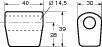 Embout de penture, acier matricé (2)